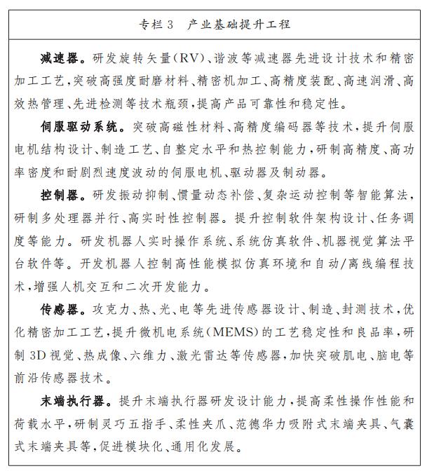 Column 3: Industrial base upgrading project