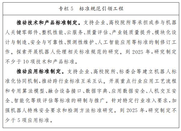 Box 5: Standards and specifications lead the project